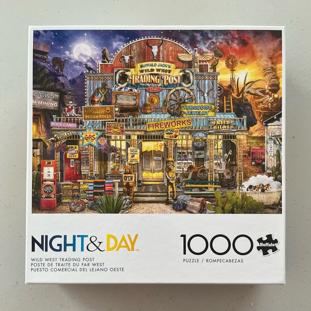 2/$16 Buffalo 1000 Piece Puzzle - Wild West Trading Post